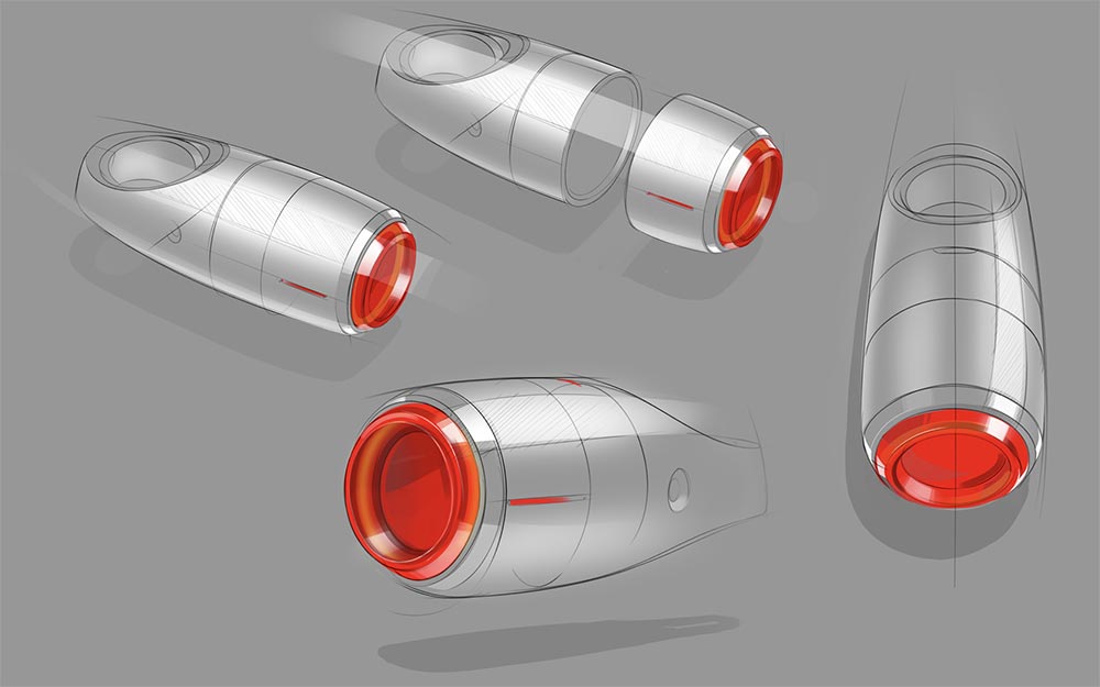 Industrial designer concept sketch